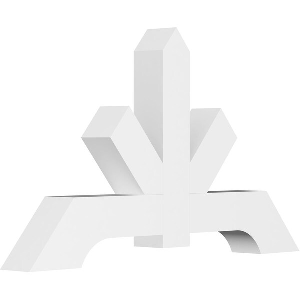Ekena Millwork Vanguard Architectural Grade PVC Gable Bracket, 60"W x 35"H x 6"D x 6"F, 14/12 Pitch GBP060X35X0606VAN00 - main